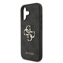 Dėklas Guess PU 4G Metal Logo Apple iPhone 17 pilkas Dėklas Guess PU 4G Metal Logo Apple iPhone 17 pilkas