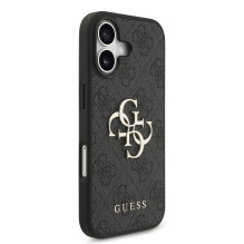 Dėklas Guess PU 4G Metal Logo Apple iPhone 17 pilkas Dėklas Guess PU 4G Metal Logo Apple iPhone 17 pilkas