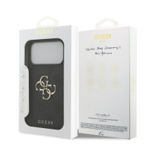 Dėklas Guess PU 4G Metal Logo Apple iPhone 17 Pro Max pilkas Dėklas Guess PU 4G Metal Logo Apple iPhone 17 Pro Max pilkas