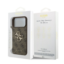 Dėklas Guess PU 4G Metal Logo Apple iPhone 17 Pro Max rudas Dėklas Guess PU 4G Metal Logo Apple iPhone 17 Pro Max rudas