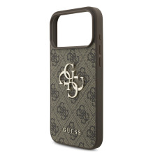 Dėklas Guess PU 4G Metal Logo Apple iPhone 17 Pro Max rudas Dėklas Guess PU 4G Metal Logo Apple iPhone 17 Pro Max rudas