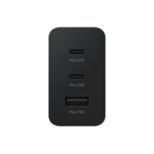 Įkroviklis - SAMSUNG TRIO ĮKROVIKLIS 65W EP-T6530NB USB Type-A ir Type-C Juodas Įkroviklis - SAMSUNG TRIO ĮKROVIKLIS 65W EP-T6530NB USB Type-A ir Type-C Juodas