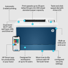 Spausdintuvas - HP Color LaserJet Pro 4202dw, 33ppm, Automatinis dvipusis, Wi-Fi Spausdintuvas - HP Color LaserJet Pro 4202dw, 33ppm, Automatinis dvipusis, Wi-Fi