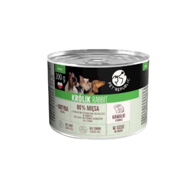 PETREPUBLIC Chunks with rabbit in sauce box - wet dog food - 10x200g