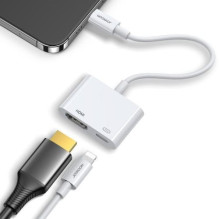 Joyroom Converter Lightning (male) to Digital HDMI (female) + Lightning (female), FullHD 1080p, 60Hz, White (S-H141)