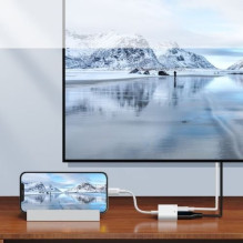 Joyroom Converter Lightning (male) to Digital HDMI (female) + Lightning (female), FullHD 1080p, 60Hz, White (S-H141)