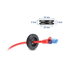 Delock Gummi Kabeldurchführung rund Ø 38 mm schwarz Delock Gummi Kabeldurchführung rund Ø 38 mm schwarz