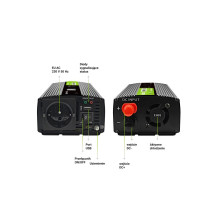 „Green Cell PowerInverter“ LCD 12 V 500 W / 10000 W automobilio keitiklis su ekranu – gryna sinusoidė