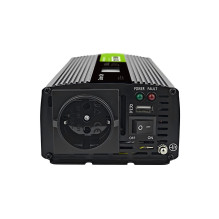 „Green Cell PowerInverter“ LCD 12 V 500 W / 10000 W automobilio keitiklis su ekranu – gryna sinusoidė