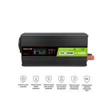 Green Cell PowerInverter LCD 12V 500W / 10000W car inverter with display - pure sine wave Green Cell PowerInverter LCD 12V 500W / 10000W car inverter with display - pure sine wave