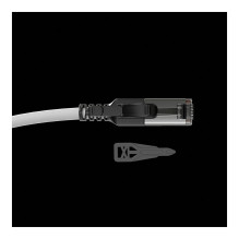 LINDY Patchkabel Cat.6A S / FTP grau 0,5m verriegelbar