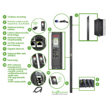 APC Rack PDU 9000 Switched ZeroU 16A 230V 21 C13 3 C19 IEC309 Cord