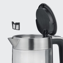 Severin WK 3420 electric kettle 1.7 L 2200 W Black, Stainless steel, Transparent Severin WK 3420 electric kettle 1.7 L 2200 W Black, Stainless steel, Transparent