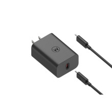 Charger - Motorola TurboPower 68W USB-C Wall Charger with 1m Cable Black Charger - Motorola TurboPower 68W USB-C Wall Charger with 1m Cable Black