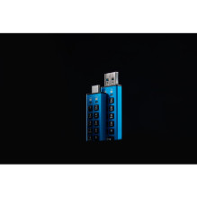 Kingston IronKey Keypad 200 / 64 GB / USB 3.2 / USB-A / modrý