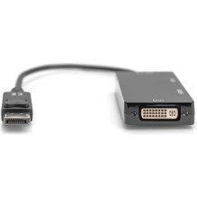 DIGITUS DisplayPortkonverterkabel DP-HDMI+DVI+VGA 0.2m DIGITUS DisplayPortkonverterkabel DP-HDMI+DVI+VGA 0.2m