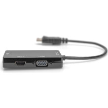 DIGITUS DisplayPortkonverterkabel DP-HDMI+DVI+VGA 0.2m DIGITUS DisplayPortkonverterkabel DP-HDMI+DVI+VGA 0.2m