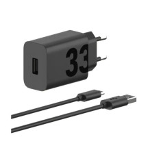 Wall Charger - Motorola TurboPower 33W USB-C with 1m Cable Black