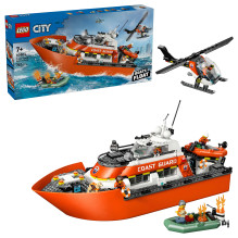 LEGO City Coast Guard Rescue Boat Helicopter 60504