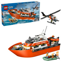 LEGO City Pakrančių apsaugos gelbėjimo valtis ir sraigtasparnis 60504 LEGO City Pakrančių apsaugos gelbėjimo valtis ir sraigtasparnis 60504