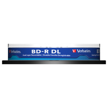 1x10 Verbatim BD-R Blu-Ray 50GB 6x Speed, white blue Cakebox 1x10 Verbatim BD-R Blu-Ray 50GB 6x Speed, white blue Cakebox
