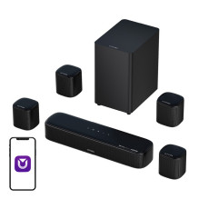 Garso sistema - Ultimea Aura A60 7.1 kanalo garso sistema su Dolby Atmos, žemų dažnių garsiakalbiu, aplinkos garsiakalbi Garso sistema - Ultimea Aura A60 7.1 kanalo garso sistema su Dolby Atmos, žemų dažnių garsiakalbiu, aplinkos garsiakalbi
