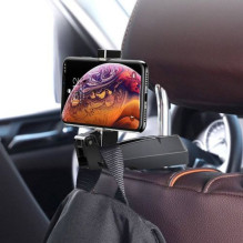 Baseus Car Mount Back Seat Headrest Phone Bracket Holder hook for 4.0-6.5 inch black (SUHZ-A01) Baseus Car Mount Back Seat Headrest Phone Bracket Holder hook for 4.0-6.5 inch black (SUHZ-A01)