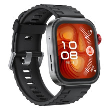 Huawei Watch FIT4 Pro, 3D Fluorelastomer Black Strap, Titanium Body, Seiya-B29