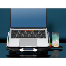 CONCEPTRONIC 6-Fan USB-A2.0 -Kühlpad 30Kg RGB 17" sw