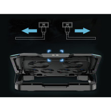 CONCEPTRONIC 6-Fan USB-A2.0 -Kühlpad 30Kg RGB 17" sw