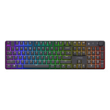Trust GXT 868 Torix žaidimų klaviatūra, belaidė, USB, RF, Bluetooth, QWERTY, JAV anglų, juoda Trust GXT 868 Torix žaidimų klaviatūra, belaidė, USB, RF, Bluetooth, QWERTY, JAV anglų, juoda
