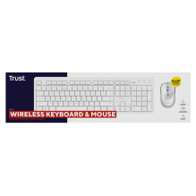 Trust Ody II Wireless US - set (keyboard + mouse), white Trust Ody II Wireless US - set (keyboard + mouse), white