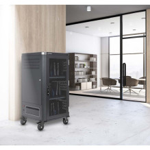 Manhattan Laptop Charging Cabinet Trolley / Cart via USB-C 65W 16" 30-bay, Suitable for USB-C laptops (to 16") Manhattan Laptop Charging Cabinet Trolley / Cart via USB-C 65W 16" 30-bay, Suitable for USB-C laptops (to 16")