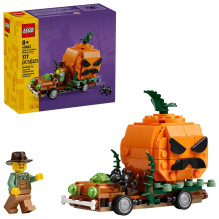 Konstruktorius - LEGO 40822 Jack-O'-Lantern Pickup Truck 177 Pcs, Minifigure, Oranžinė Konstruktorius - LEGO 40822 Jack-O'-Lantern Pickup Truck 177 Pcs, Minifigure, Oranžinė