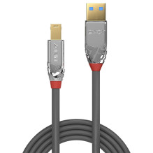 USB Kabelis - LINDY Cromo Line USB 3.2 Type A į B Laidas, M / M, 5Gbps, 1 m, Pilkas USB Kabelis - LINDY Cromo Line USB 3.2 Type A į B Laidas, M / M, 5Gbps, 1 m, Pilkas