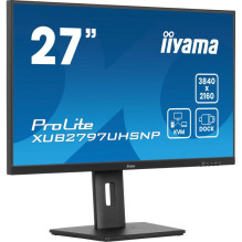 Monitorius - iiyama XUB2797UHSNP-B1 27" 4K IPS USB-C KVM