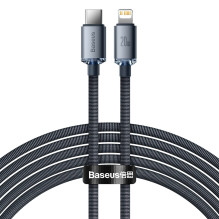 Cable - Baseus Crystal Shine USB-C to Lightning 20W 2m Black