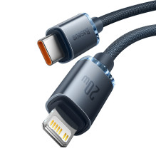 Cable - Baseus Crystal Shine USB-C to Lightning 20W 2m Black