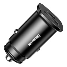 Car Charger - Baseus Square 30W PPS QC4.0 PD3.0 Dual Port USB Black Car Charger - Baseus Square 30W PPS QC4.0 PD3.0 Dual Port USB Black