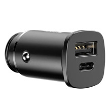 Car Charger - Baseus Square 30W PPS QC4.0 PD3.0 Dual Port USB Black Car Charger - Baseus Square 30W PPS QC4.0 PD3.0 Dual Port USB Black
