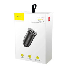 Car Charger - Baseus Square 30W PPS QC4.0 PD3.0 Dual Port USB Black Car Charger - Baseus Square 30W PPS QC4.0 PD3.0 Dual Port USB Black