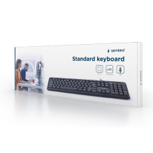 Gembird KB-U-103-RU klaviatūra biurui, USB, QWERTY, anglų, rusų, juoda Gembird KB-U-103-RU klaviatūra biurui, USB, QWERTY, anglų, rusų, juoda