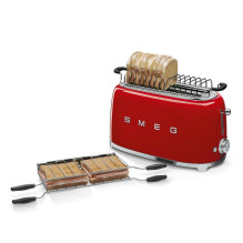 Home and Kitchen Appliance - SMEG Toaster TSF02RDEU 4-Slice 6 Brown Smooth Red
