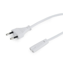 CABLE POWER EU 1.8M / WHITE PC-184 / 2-W GEMBIRD