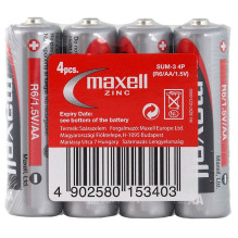 Baterija - Maxell R6 4TAC 1.5V Cinko-Anglies Elementai Laikrodžiams Radijams Kalkuliatoriams Nuotolinio Valdymo Pultams 