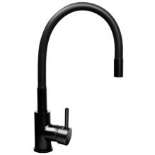 PYRAMIS LEFKADA sink (68x44) 1B 1D black + Flessi Black Edition tap - 070 260 611F PYRAMIS LEFKADA sink (68x44) 1B 1D black + Flessi Black Edition tap - 070 260 611F