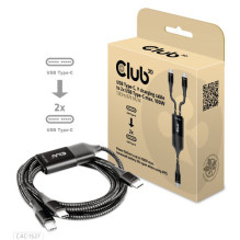 Club 3D USB-Typ-C Y-Ladekabel auf 2x USB-Typ-C max. 100W 1,8m St. / St. Club 3D USB-Typ-C Y-Ladekabel auf 2x USB-Typ-C max. 100W 1,8m St. / St.