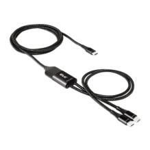 Club 3D USB-Typ-C Y-Ladekabel auf 2x USB-Typ-C max. 100W 1,8m St. / St. Club 3D USB-Typ-C Y-Ladekabel auf 2x USB-Typ-C max. 100W 1,8m St. / St.