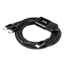 Club 3D USB-Typ-C Y-Ladekabel auf 2x USB-Typ-C max. 100W 1,8m St. / St. Club 3D USB-Typ-C Y-Ladekabel auf 2x USB-Typ-C max. 100W 1,8m St. / St.