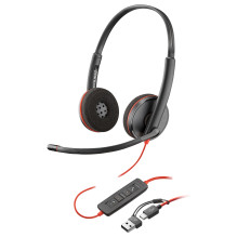 HP Poly Blackwire 3215 Monaural USB-C Headset +3.5mm Plug +USB-C / A Adapter HP Poly Blackwire 3215 Monaural USB-C Headset +3.5mm Plug +USB-C / A Adapter